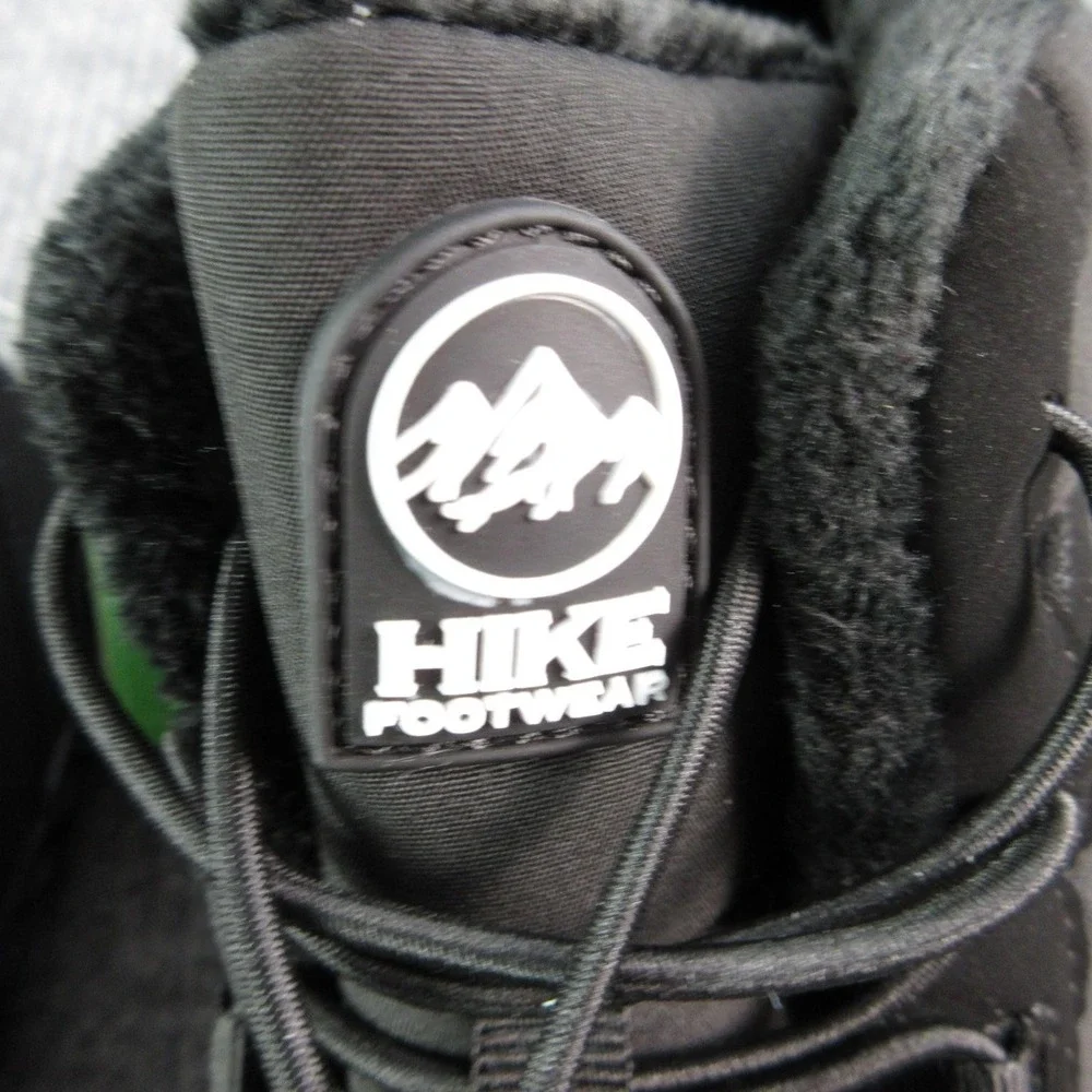 HIKE FOOTWEAR Snow Boots 43 Mens Size 9.5 Black Insulated Faux Fur Lined NWT